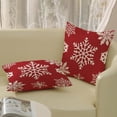 thumbnail image 4 of Christmas Pillow Covers 18x18 Set of 2 Christmas Decor Linen Pillowcase Winter Snowflake Decorations Christmas Throw Pillows Christmas Holiday Decor Outdoor Cushion Covers for Couch Home Decor, 4 of 6