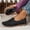 Black, variant on Women's Casual Slip-On Loafers, Soft Suede Wide Width Flat Shoes, Comfortable Flexible Sole Walking Shoes for Work Everyday Wear, 6 Colors