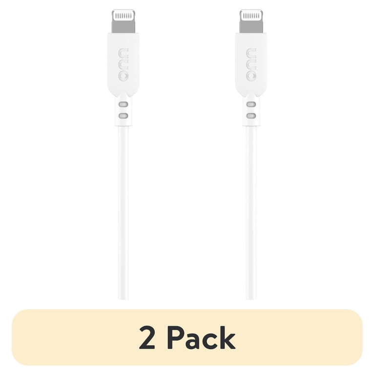 onn. Lightning to USB Charging Cable 3ft 2-Pack photo 1