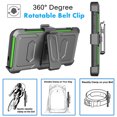 thumbnail image 6 of Ebizware Samsung Galaxy S25 FE Case with [Built-in Screen Protector] and Swivel Holster Belt Clip, Military Grade Heavy Duty Protective Defender Kickstand Phone Case Cover for Galaxy S25 FE - Green, 6 of 10
