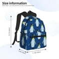 thumbnail image 4 of Gaeub Beautiful King Penguin Pattern School Backpack Waterproof Bookbag for Men Women College High School Bags, 4 of 8