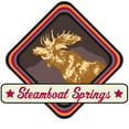 thumbnail image 2 of CafePress - Steamboat Springs Pop Moose Patch -  Round Wood Ornament 4", 2 of 2