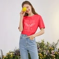 thumbnail image 3 of KimSoong Woman Vintage Rock Band T-Shirt Retro Bird Shirt Eagle Graphic Tees Retro Music Shirt Casual Short Sleeve Tops, Red, 3 of 5
