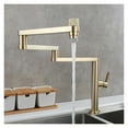 thumbnail image 1 of Brass Folding Kitchen Faucet Double Joint Swing Arms Hot Cold Water Three Section Extension Sink Faucet Dual Functions Tap ,bar Laundry RV Farmhouse, 1 of 7