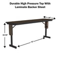 thumbnail image 5 of Correll SP 18x72 Adjustable Height Metal/Wood Folding Seminar Table in Walnut, 5 of 5