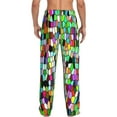 thumbnail image 3 of Balery Men'S Colorful Tie Dye Stained Glass Pants,Sleepwear Pants,Pajama Pants,Pj Bottoms Drawstring And Pockets-X-Large, 3 of 9