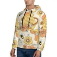 thumbnail image 3 of Lsque Groovy Floral Pattern Casual Men's Hoodie,Hooded Sweatshirt with Kangaroo Pocket,Pullover Hoodie-X-Large, 3 of 7