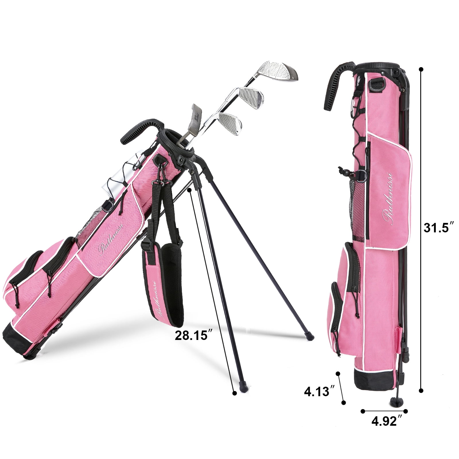 RUTHNISSI Golf Stand Bag, Lightweight Golf Easy Carry Bag with Padded Strap，Durable Pitch n Putt Golf Bag , Practice Ranger Sunday Golf Bag for Men&Women