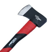 Hyper Tough 1.25 lb Camp Axe with Double Injection Fiberglass Handle and High Quality Steel Head