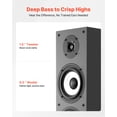 thumbnail image 3 of VEVOR Floorstanding Speaker, 2-Way, Floor-Standing Tower Speaker with 1-Inch Tweeter, 6.5-Inch Woofer, 200W Peak Power, 70Hz–20kHz Frequency Response, Durable MDF Enclosure, for Home Audio, Single, 3 of 9