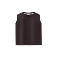 thumbnail image 3 of SGFCWSX Kids Tank Tops Girls Solid Color Sleeveless Crew Neck Everyday Wear Top Dark Gray Size 5 Years, 3 of 4