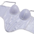 thumbnail image 4 of Ahabrexf Women's Lace Underwear Solid Color Fishb1 Lace with Steel Boning and Chest Pad Suspender Top Round Neck for Women, 4 of 7