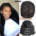 thumbnail image 3 of Adjustable Wig Cap Small/Large/Extra Large Cap Black Woven Wig Tool Lace Wig Cap Knitted Cap for Wig (Color : Mesh HEI L), 3 of 5