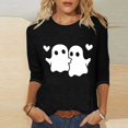 thumbnail image 2 of Raeneomay 3/4 Length Sleeve Womens Tops Fashion Tees Casual CrewNeck Loose T Shirt Ladies Tops Blouses Shirts, 2 of 5