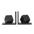 thumbnail image 6 of CosmoLiving by Cosmopolitan 6" Orb 10 lbs Black Marble Bookends (Set of 2), 6 of 7