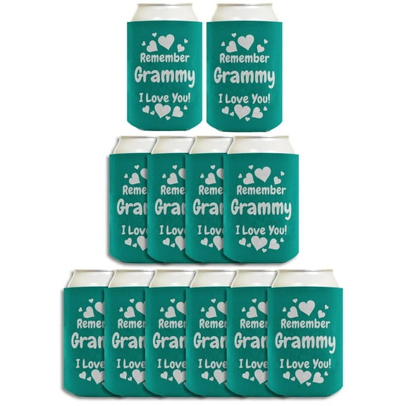 Grammy Gifts For Women Remember Grammy I Love You 12-Pack Can Coolers Coolies