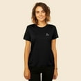 thumbnail image 3 of Dalix Be Kind Embroidered Cotton Relaxed Fit Short Sleeve Crewneck Tee Shirt Women in Black L Large, 3 of 5