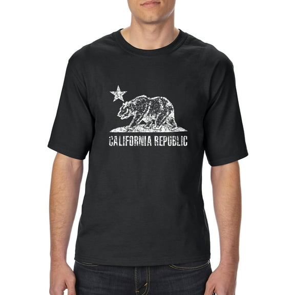 Normal is Boring - Big Men's T-Shirt, up to Tall Size 3XLT - California Bear