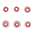 thumbnail image 4 of 6 tapones de silicona para auriculares, suaves y con aislamiento de ruido, de 3 tamaños, para orificios de sonido de 4,5 a 6,5 mm, color rojo transparente., 4 of 14