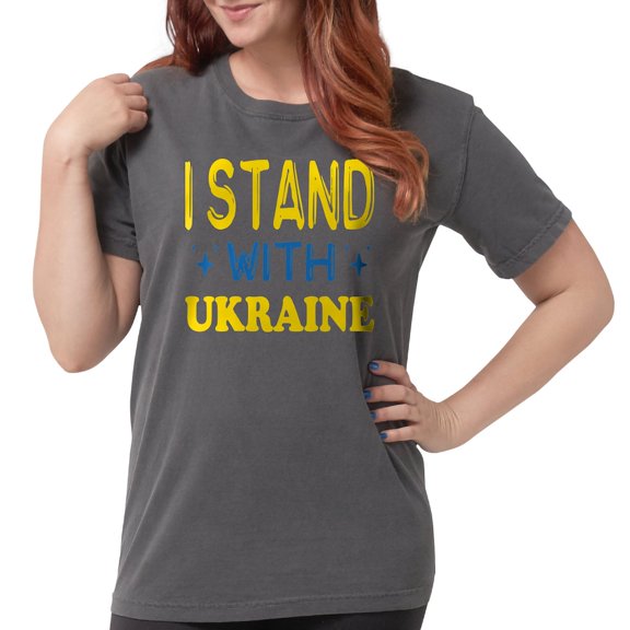 CafePress - I Stand With Ukraine T Shirt - Womens Comfort Colors® Shirt