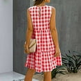 thumbnail image 6 of Ruimatai Women's Cotton Linen Dress Sleeveless Casual Summer Tank Dress with Pocket Round Neck Pleated Knee-Length Comfortable Fashion, 6 of 7