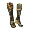 thumbnail image 3 of Qokaie Forest Creek Cute Dog for 20in Socks, Funny Novelty Crazy Design Cotton Socks Sports Socks Knee High Socks For Men, Women,1Pairs - Gift For Working Friends-One Size, 3 of 8