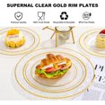 thumbnail image 6 of 350PCS Clear Plastic Plates with Gold Trim for 50 Guests, 6 of 8
