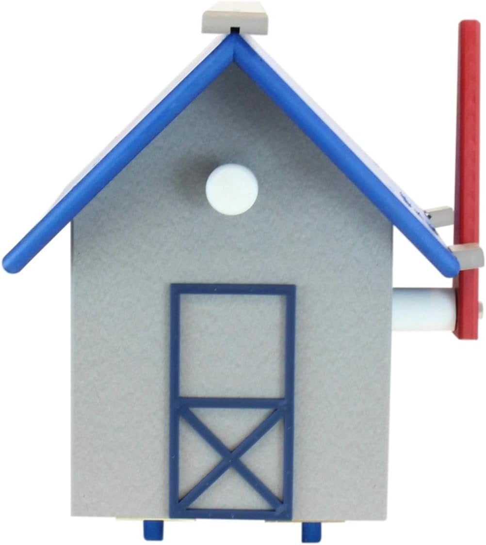AmishToyBox.com Mailbox, Post Mount, Made with Weather-Proof Poly Lumber, UV-Resistant, Blue and Light Gray