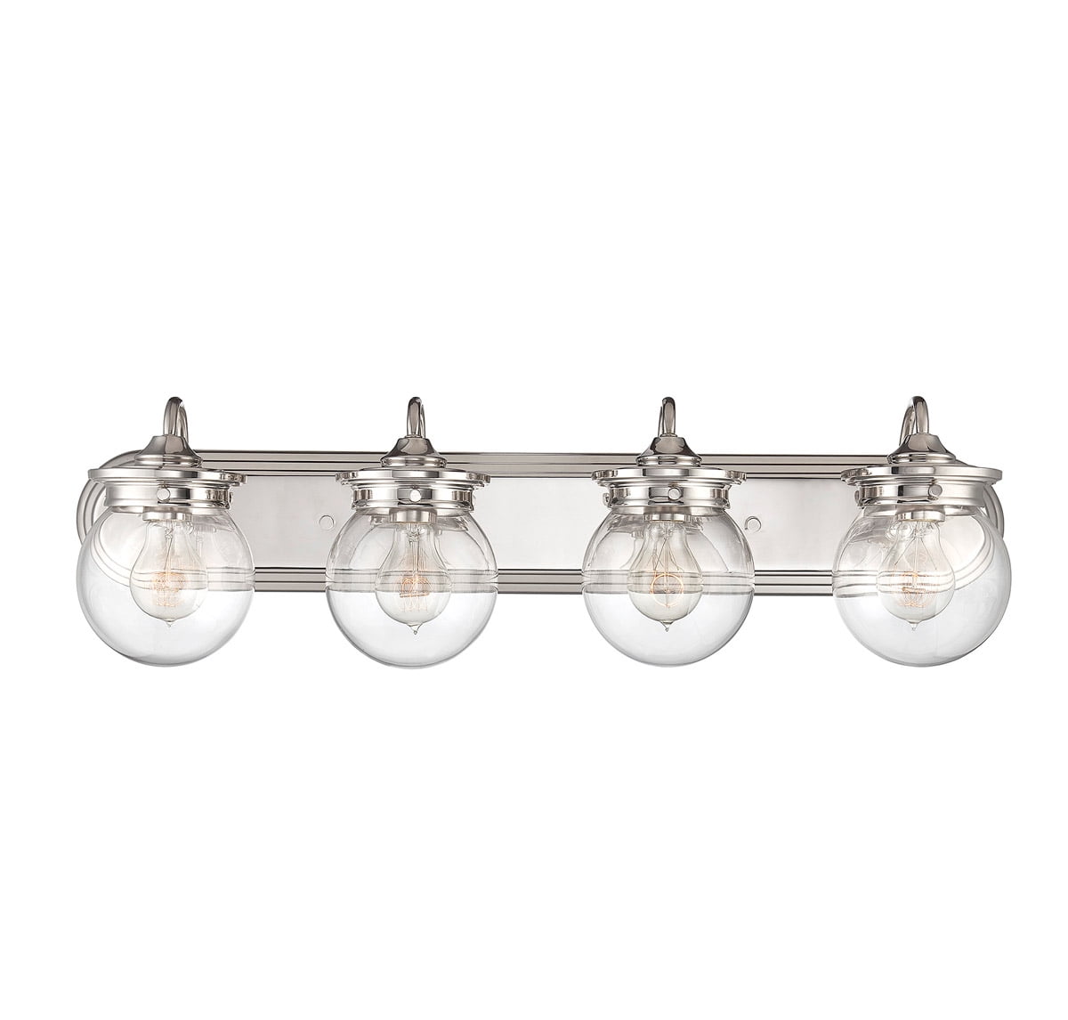 Bathroom Vanity 4 Light With Polished Nickel Finished E Bulbs 30 inch