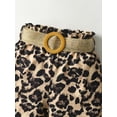 thumbnail image 6 of Toddler Girl Clothes Ruffle Short Sleeve Tops and Leopard Print Shorts Outfits Set Brown 2-3 Years, 6 of 7