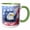 Green/White, variant on 3drose, U.s. Flag and American Eagle, 15oz Two-tone Red Mug