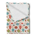 thumbnail image 2 of Tea Party Soft Flannel Fleece Blanket, Colorful Tea Party Illustration with Pots Cups Spoons on Colorful Dotted Pattern, Cozy Plush for Indoor and Outdoor Use, 70" x 90", Multicolor, by Ambesonne, 2 of 5