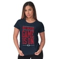 thumbnail image 3 of No Talkie Game is On Football Womens Slim Fit Graphic Tee Brisco Brands M, 3 of 5