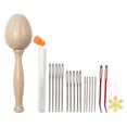 thumbnail image 1 of Juego de hongos para zurcir, mango curvo de madera alisadora, kit de suministros de zurcir desmontables para coser, reparar ropa, bricolaje, 1 of 5