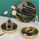 thumbnail image 4 of Estilo Nórdico Luz De Lujo Arte Del Hierro Bandeja De Metal Veteado Simple Cosméticos Bandeja De Almacenamiento De Joyas Bandeja De Bocadillos Bandeja De Frutas Puede Almacenar Joyas Cosméticos Frutas matsuzay HA027327-01, 4 of 7