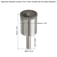 thumbnail image 2 of Uxcell 22mm 100 Coarse Grits Diamond Mounted Point Spherical Concave Head Bead Grinding Bit, 2 of 5