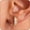 gold baguette cz, variant on Hoop Earrings for Men | 14K Gold Plated Cartilage Huggie Earrings, Hypoallergenic Lightweight CZ Inlaid for Sensitive Ears