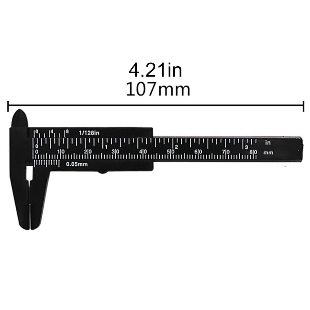 Portable Double Scale 80MM Plastic Eyebrow Measuring Vernier Caliper Caliper Ruler Plastic Permanent Makeup Measurement Tools 