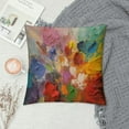 thumbnail image 2 of JEUXUS  Multicolor Abstract Decorative Pillow Covers  Artist Multicolor Oil Abstract Art Double Sided Square Throw Pillow Covers Sofa Decorative Pillowcase Cushion, 2 of 5