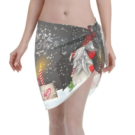 Qekee Traditional Scandinavian Dwarf Women s Short Sarongs Cover Ups Sheer Bikini Wraps for Swimwear