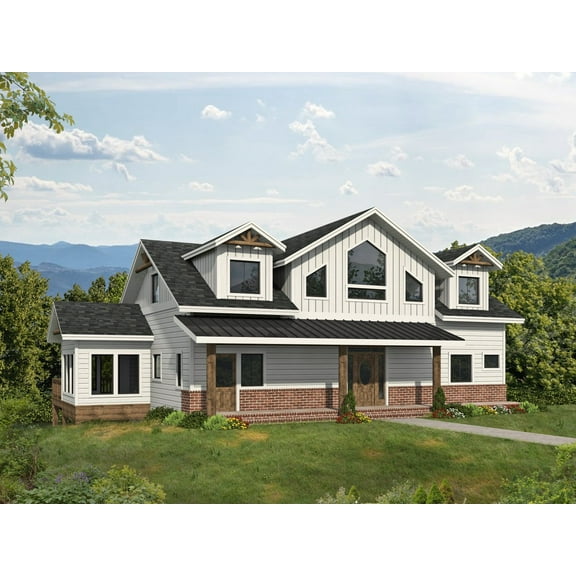 001-3922: Cabin Craftsman 3 Bed, 4 Bath Luxury Home Plan, 4058 Sq Ft: Full Blueprints with License to Build by Home Plan Marketplace - Lesuto