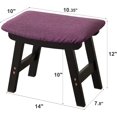 thumbnail image 2 of Foot Stool Ottoman and Footstool Small Sofa Foot Rest Bamboo Foot Stool Under Desk Extra Seating for Living Room Bedroom and Kitchen (Natural Stool Legs - Surface), 2 of 7