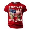 thumbnail image 3 of 250Th Anniversary Usa Short Sleeve T Shirt Comfortable Breathable 250Th Mens Tees Red L, 3 of 6