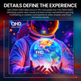 thumbnail image 4 of CRUA 27'' 2K 260Hz Curved Gaming Monitor, QHD 1440P,1800R, with Built-in Speakers, Support AMD FreeSync, 120% sRGB, Blue Light Filter, Wall Mountable-Black, 4 of 9