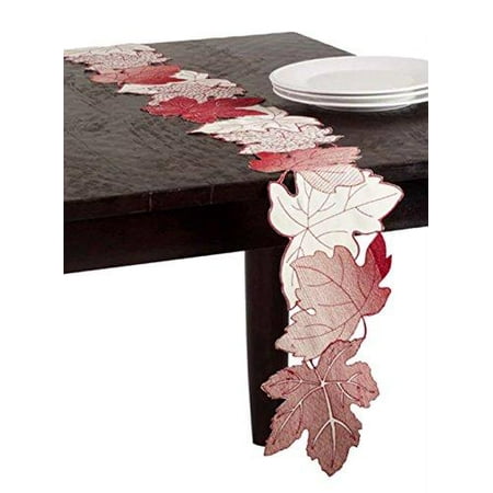 

Fennco Styles Garden Multicolor Leaf Very Unique Table Runner - 8 x72