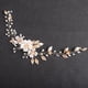 thumbnail image 4 of Elegante flor de perlas de cristal para novia, diadema de perlas para mujer, tocado nupcial (dorado) para boda, fiesta, graduación, 4 of 5