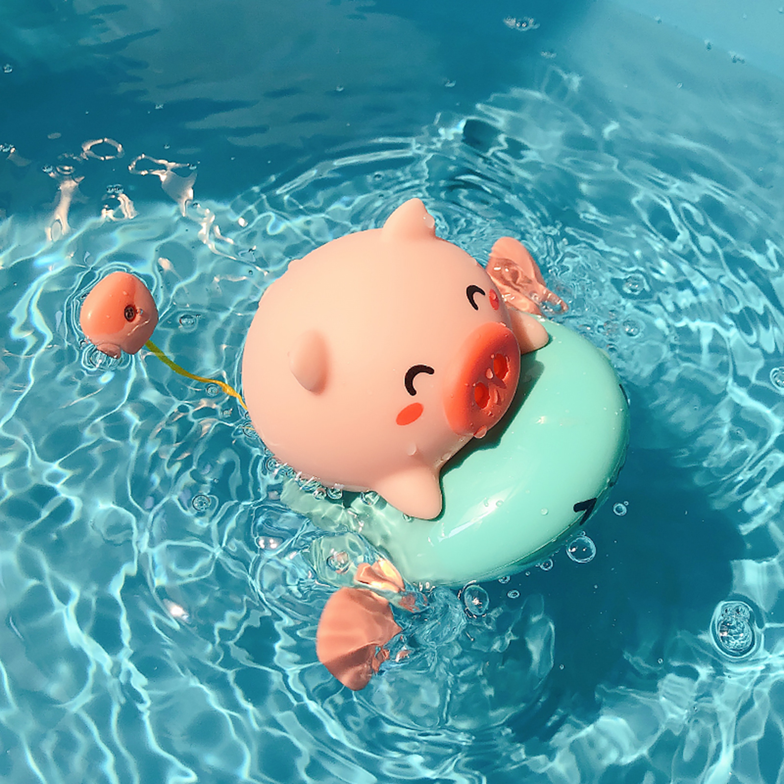 Minchun Bath Toys, Wind Up Swimming Pig Toys Floating Baby Pool Bathtub