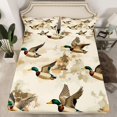 thumbnail image 2 of jejeloiu Mallard Duck Twin Sheet Sets,Gray Wild Animals Bedding For Men Women 3-Piece, 2 of 7