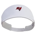 thumbnail image 5 of Wild Pirate Flag Embroidered Brushed Cotton Sun Visor - White OSFM, 5 of 5