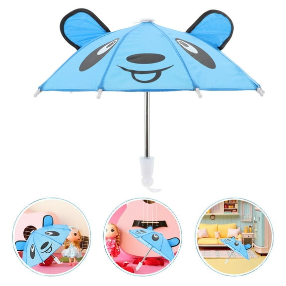 HONITANO 1Pcs Toy Umbrella Miniature Sunny Rainy Umbrella For Children Playtime Imaginative Play 11.4X11.4X8.7In